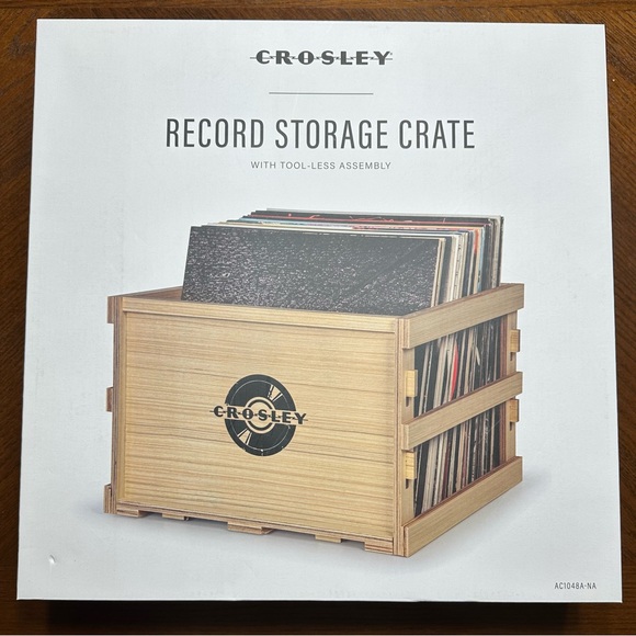 Crosley Wood Vynl Record Crate NWT - Picture 1 of 3